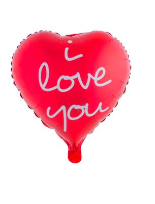 Folieballon 18" hart I love you