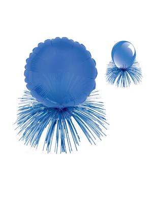 6 ballonhouders met voet blauw 22 cm