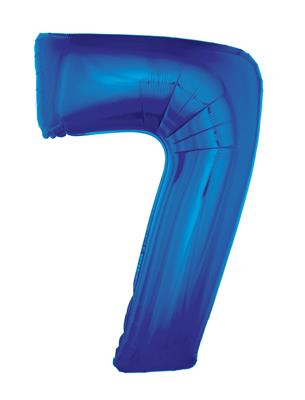 Folieballon 40" cijfer 7 blauw