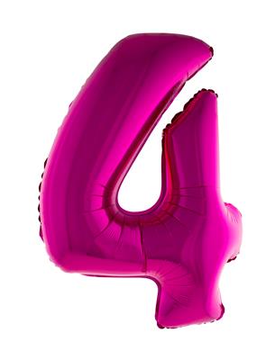 Folieballon 40" cijfer 4 roze