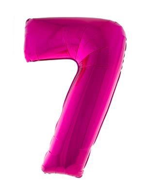 Folieballon 40" cijfer 7 roze