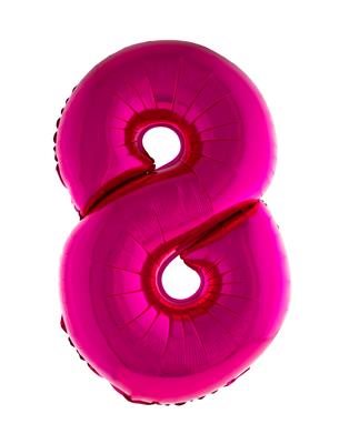 Folieballon 40" cijfer 8 roze