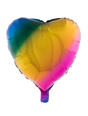 Folieballon 18" hart regenboog