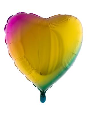 Folieballon 30" hart regenboog