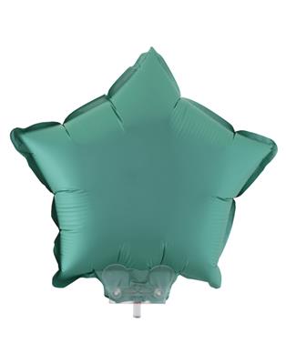 Folieballon 11" met stokje ster chroom groen