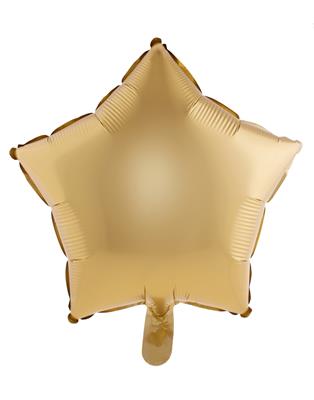 Folieballon 18" ster chroom goud