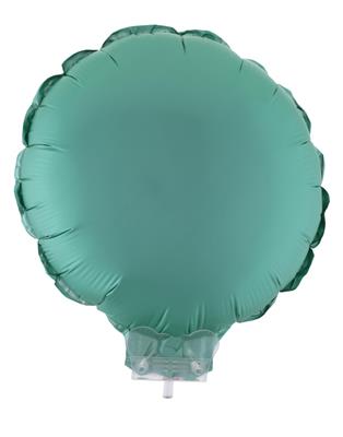 Folieballon 11" met stokje rond chroom groen