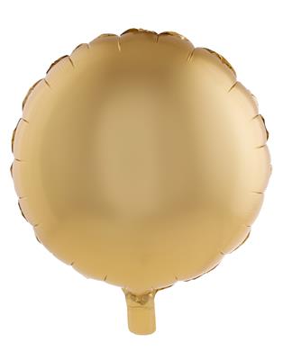 Folieballon 18" rond chroom goud