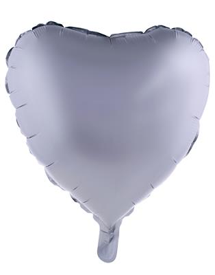 Folieballon 18" hart chroom zilver