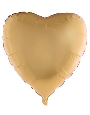 Folieballon 30" hart chroom gold