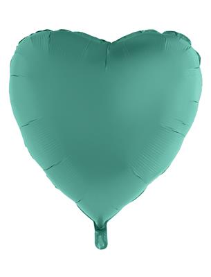 Folieballon 30" hart chroom groen