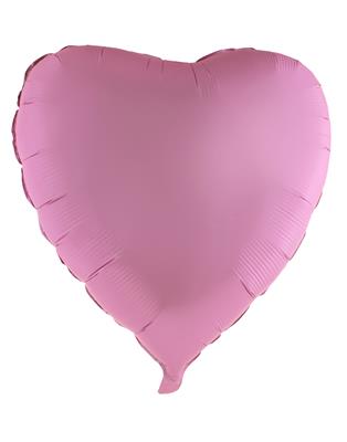 Folieballon 30" hart chroom roze