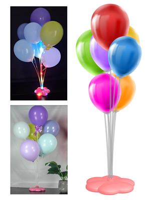 Stand ballon met 7 stokjes en led lichtslinger