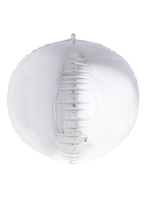 Folieballon 18" 3D bol vormig zilver