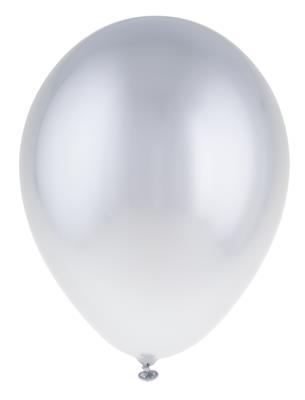 12 ballonnen 12" chroom zilver