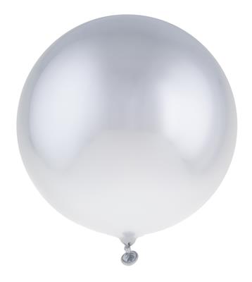 12 ronde ballonnen 13.8" chroom zilver