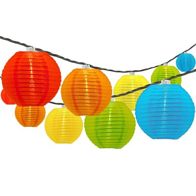 Lichtslinger met 10 nylon lampionnen