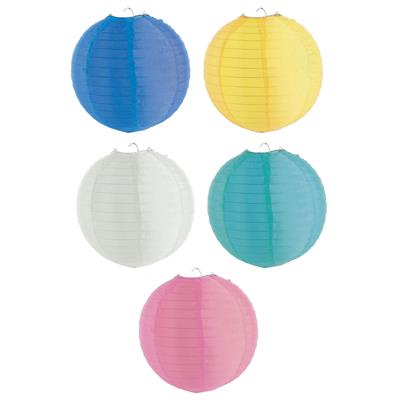 Lampion nylon 30 cm 5 kleuren