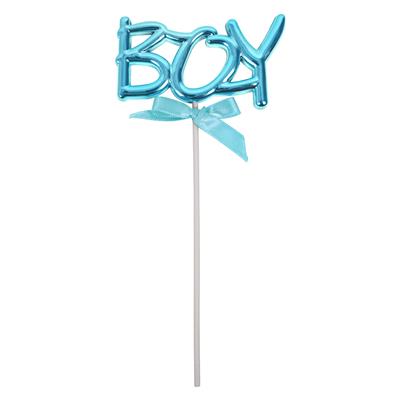 Topper voor taart Boy blauw