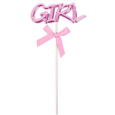 Topper voor taart Girl roze