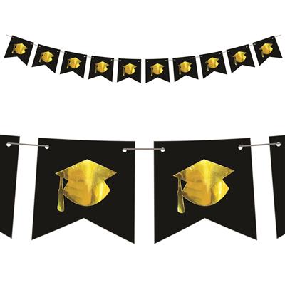 Slinger 5 m graduation party zwart goud