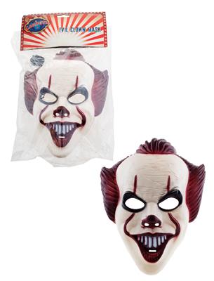 Masker scary clown rood wit