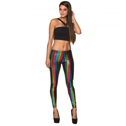 Legging Regenboogzeemeermin (M stretch)