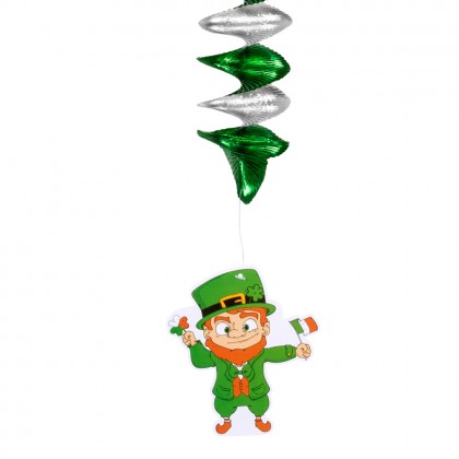 Set 3 Decoratiespiralen St Patrick's Day dubbelzijdig 3 designs (60 cm)