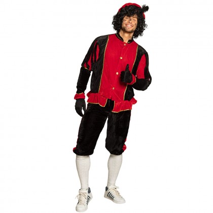 St. Volwassenenkostuum Piet rood (XXL)