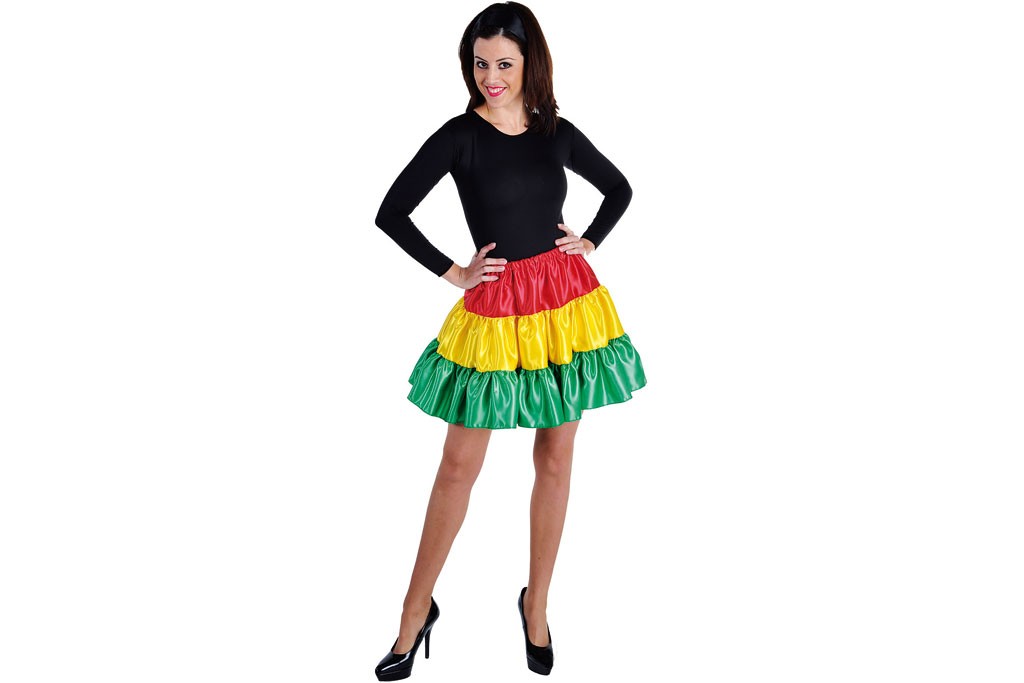 Geboorteplaats Keel Reden Koop Petticoat stof carnaval rood geel groen | Robbies Feestkleding