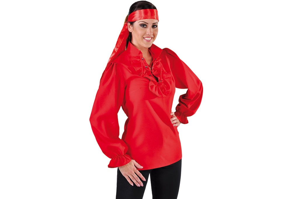 Woord afdrijven Plak opnieuw Koop Piraten blouse dames rood | Robbies Feestkleding